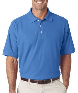 7510 UltraClub® Men's Platinum Honeycomb Piqué Polo Bimini Blue