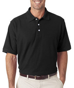 7510 UltraClub® Men's Platinum Honeycomb Piqué Polo Black