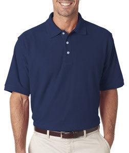7510 UltraClub® Men's Platinum Honeycomb Piqué Polo Navy