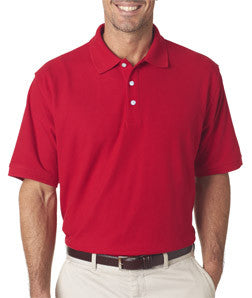 7510 UltraClub® Men's Platinum Honeycomb Piqué Polo Red