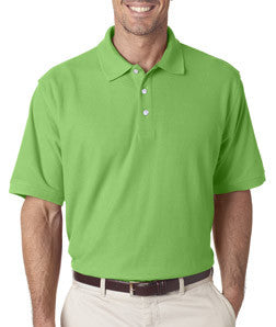 7510 UltraClub® Men's Platinum Honeycomb Piqué Polo Light Green