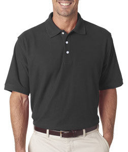 7510 UltraClub® Men's Platinum Honeycomb Piqué Polo Charcoal