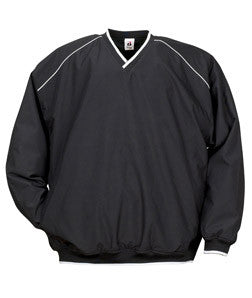 7601 Badger Piped Microfiber Windshirt Black/ White