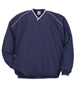 7601 Badger Piped Microfiber Windshirt Navy/ White