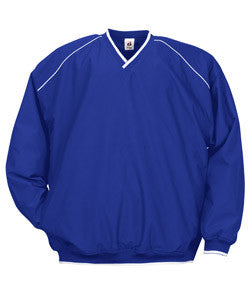 7601 Badger Piped Microfiber Windshirt Royal/ White