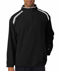 7631 Badger Competitor Long Sleeve Pullover Black/ Silver