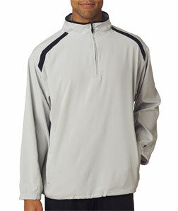 7631 Badger Competitor Long Sleeve Pullover Silver/ Black
