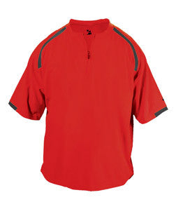 7632 Badger Competitor Short Sleeve Pullover Red/ Graphite