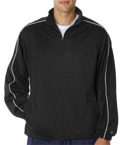 7701 Badger Adult Brushed Tricot Razor Jacket Black/ White
