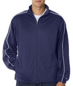 7701 Badger Adult Brushed Tricot Razor Jacket Navy/ White