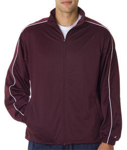 7701 Badger Adult Brushed Tricot Razor Jacket Maroon/ White