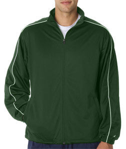 7701 Badger Adult Brushed Tricot Razor Jacket Forest/ White