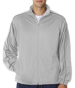7701 Badger Adult Brushed Tricot Razor Jacket Silver/ Graphite