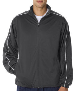 7701 Badger Adult Brushed Tricot Razor Jacket Graphite/ White