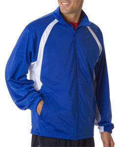 7702 Badger Adult Brushed Tricot Hook Jacket Royal/ White