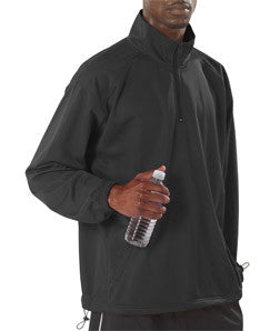 7704 Badger Adult BT5 1/4 Zip Windshirt Black