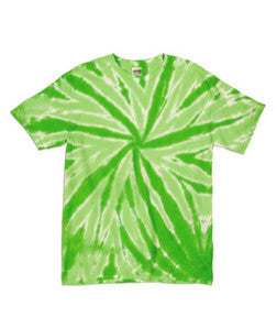 77 Gildan Tie-Dye Adult One-Color Pinwheel Tee Lime