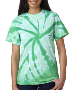 77 Gildan Tie-Dye Adult One-Color Pinwheel Tee Kelly