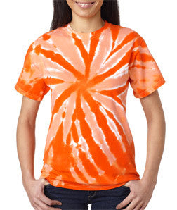 77 Gildan Tie-Dye Adult One-Color Pinwheel Tee Orange